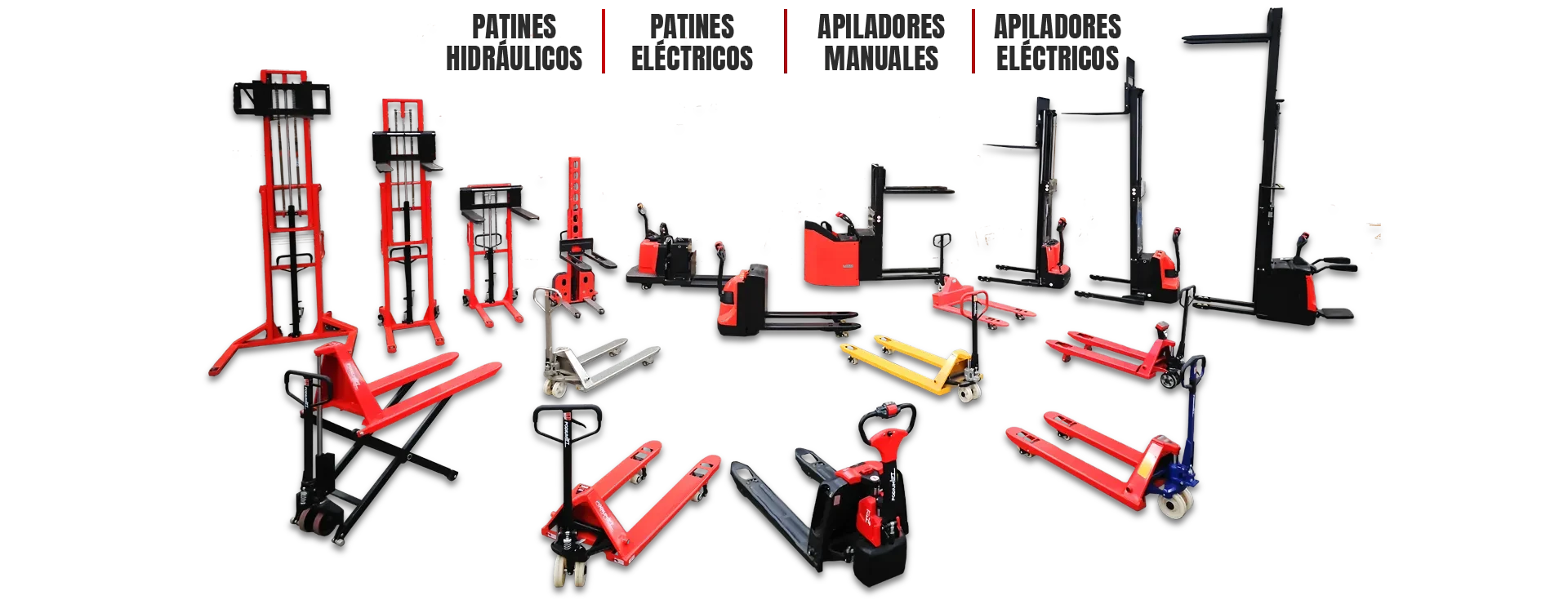 Adquiere tu Patín Hidráulico, contamos con Patines hidráilocos, eléctricos y apiladores de alta resistencia, equipos disponibles para venta inmediata. Envíos a todo México - Solicita una cotización